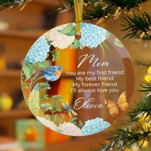 Hydrangea Ornament Gift for Mum Happy Mothers Day Gift from Daughter Gift From Son Happy Birthday Mom Floral Thank You Mom Gift Keepsake