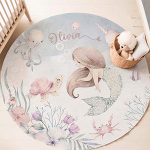 Kleine Meerjungfrau Teppich Kinderteppich Benutzerdefinierte Kinderzimmer Decke Baby Mädchen Zimmer Dekor Kinder Spielzimmer Matte Babyparty Geschenk Schulanfang