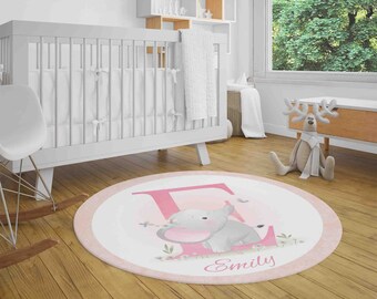 Name Rug Kainsy Customized Floral Baby Mat For Floor Baby Tummy