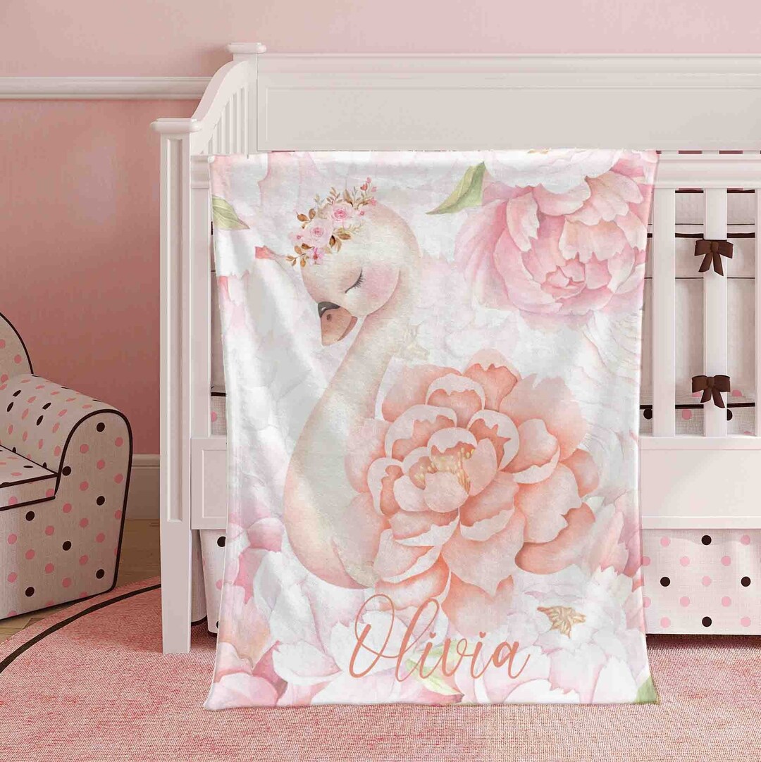 SOFIJA  - Velour Swan Blanket - Cream main image 0