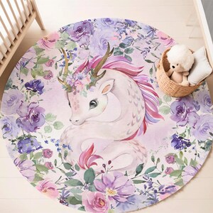Lila Blumen Drachen Teppich Baby Drachen Kinderzimmer Teppich Rose Baby Zimmer Dekor Baby Shower Geschenk Cottagecore Blume Kinderzimmer Spielmatte Spielzimmer Teppich