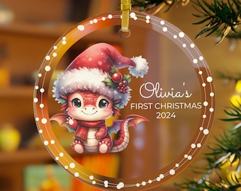 Personalized Elephant Christmas Ornament, Baby First Christmas Ornament