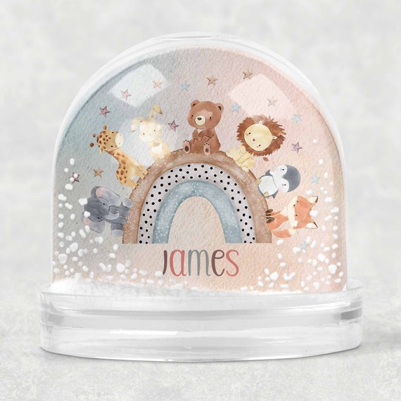 Boho Rainbow Animal Snow Globe Nursery Gift Kids Christmas Gift For Newborn  Baby Shower Gift New Baby Boys Room Decor Back To School Present
