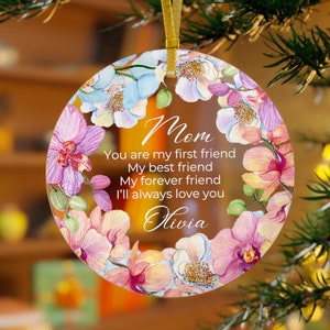 Orchid Ornament Happy Mothers Day Gift from Daughter Personalized Mothers Day Gift From Son Happy Birthday Mum Thank You Mom Gift Keepsake