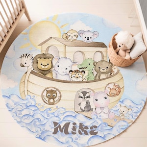 Arche Noah Tier Kindergarten Teppich Christian Arche Noah Spielmatte Safari Tiere Teppich Baby Zimmer Dekor Kinder Taufe Geschenk Spielzimmer Teppich