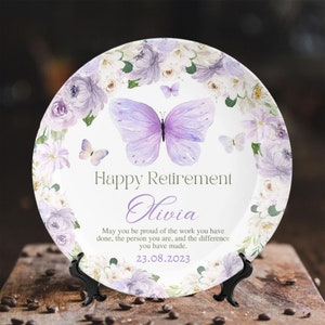 Retirement Plaque Custom Name Plate Keepsake Farewell Gift for Boss Customized Plate Ornament Personalized Plates Gift For Coworker