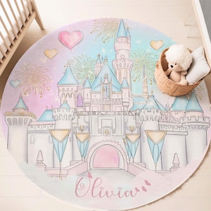 Prinzessin Schloss Teppich Märchen Kinder Teppich Spielzimmer Teppich Baby Shower Geschenk Baby Mädchen Zimmer Dekor Krabbeldecke Kindergeburtstag Geschenk für Tochter