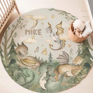 Kleiner Drachen Kinderzimmer Teppich Baby Dino Teppich Name Kinderzimmer Teppich Baby Jungen Zimmer Dekor Kinder Spielzimmer Matte Babyparty Geschenk Schulanfang
