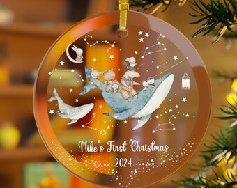 Eerste kerstornament Dieren Nieuw babycadeau Gepersonaliseerde versiering baby Cadeau voor pasgeborene Kerstornament Aangepaste babyaandenken