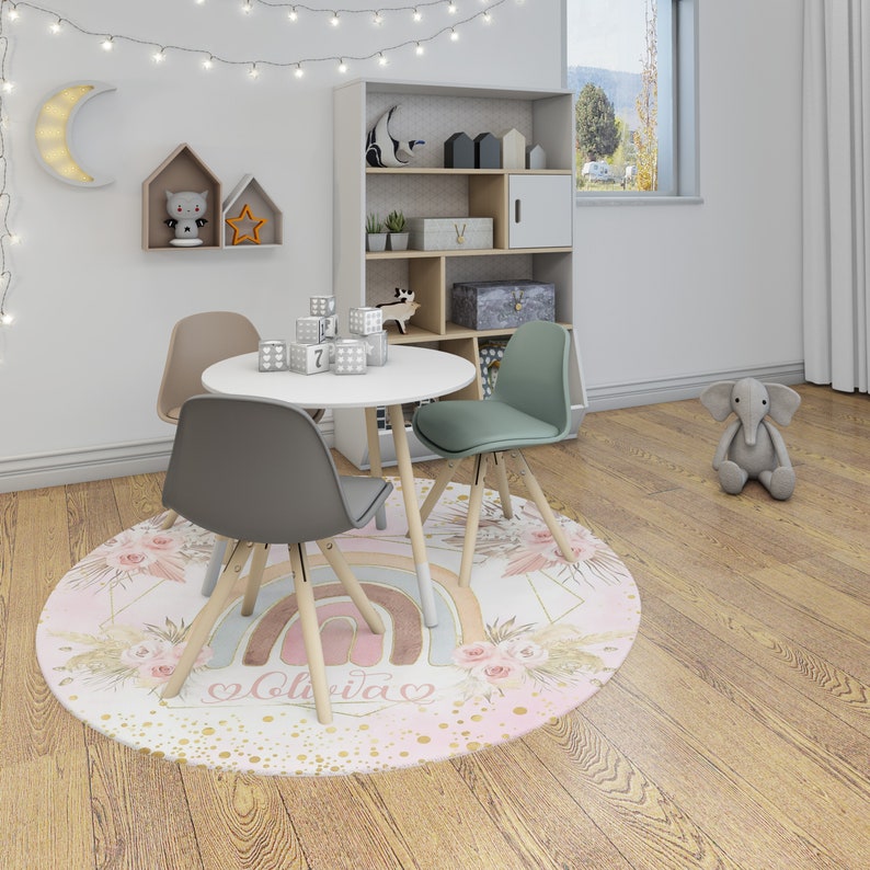 Living Room Pastel Rug For Nursery Kids Rug Nino With Rainbow And