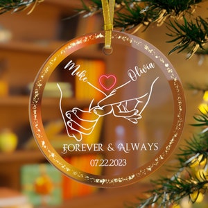 First Christmas Together Ornament Wedding Ornament Gift Valentines Day Gift Personalized Love Anniversary Gift Custom Love Keepsake Marriage