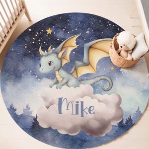 Baby Drachen Kinderzimmer Teppich Fliegender Drache Baby Jungen Zimmer Dekor Personalisierte Baby-Dusche-Geschenk Benutzerdefinierte Kinderzimmer Spielmatte Zurück in der Schule