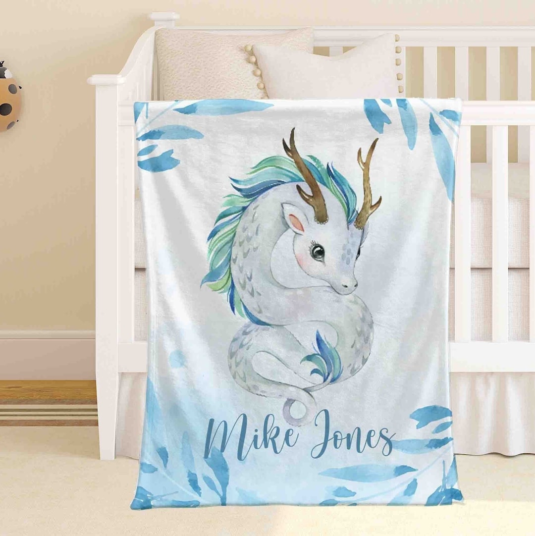BABIES JACQUARD BLANKET HEART OF A DRAGON main image 1