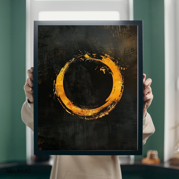 Yoga Studio Art Enso Sign Zen Poster Enso Wall Art Meditation Art Japanese Calligraphy Art Enso Print Zen Circle Art Enso Poster Yoga Art