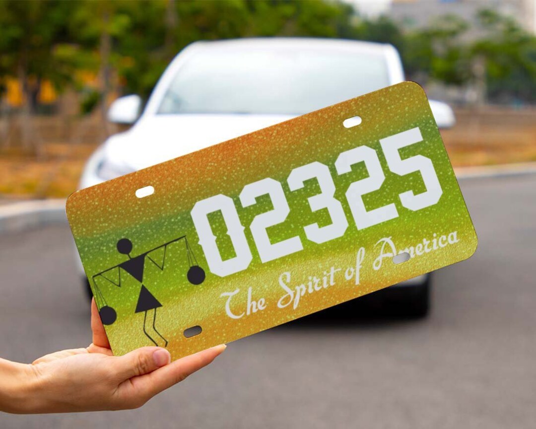 Gradient Color License Plate Custom License Plate Name Etsy