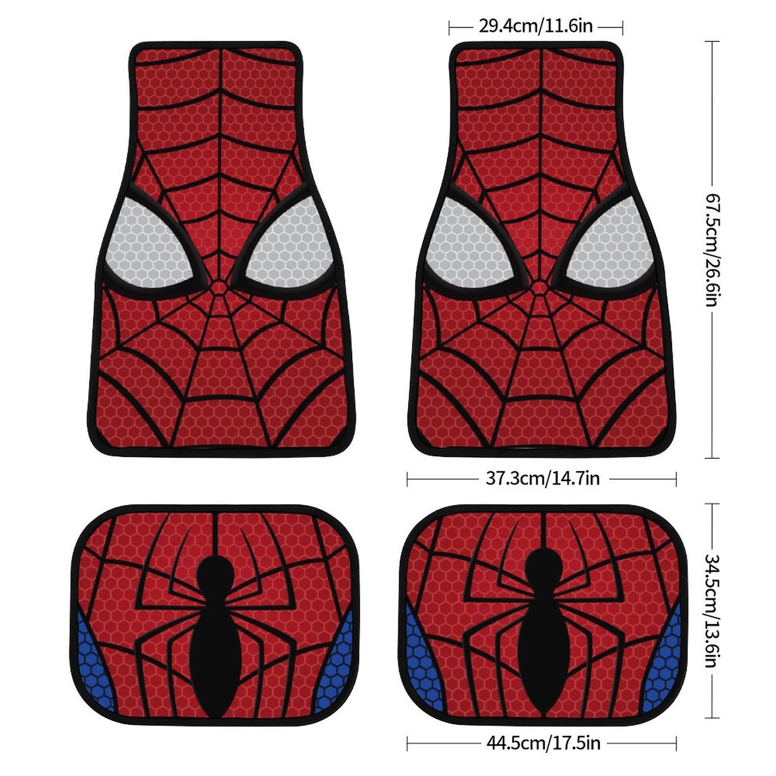 Spider-man Car Mats set of 4 Spider-man Front Car Mats Cool Car
