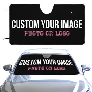 Top Quality custom printed car sun shades logo for Best Protection 