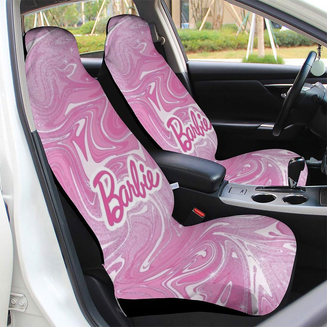 Pink Gilt Car Seat Cover Set, Fashion Printing Car Seat Cover, Cute Car