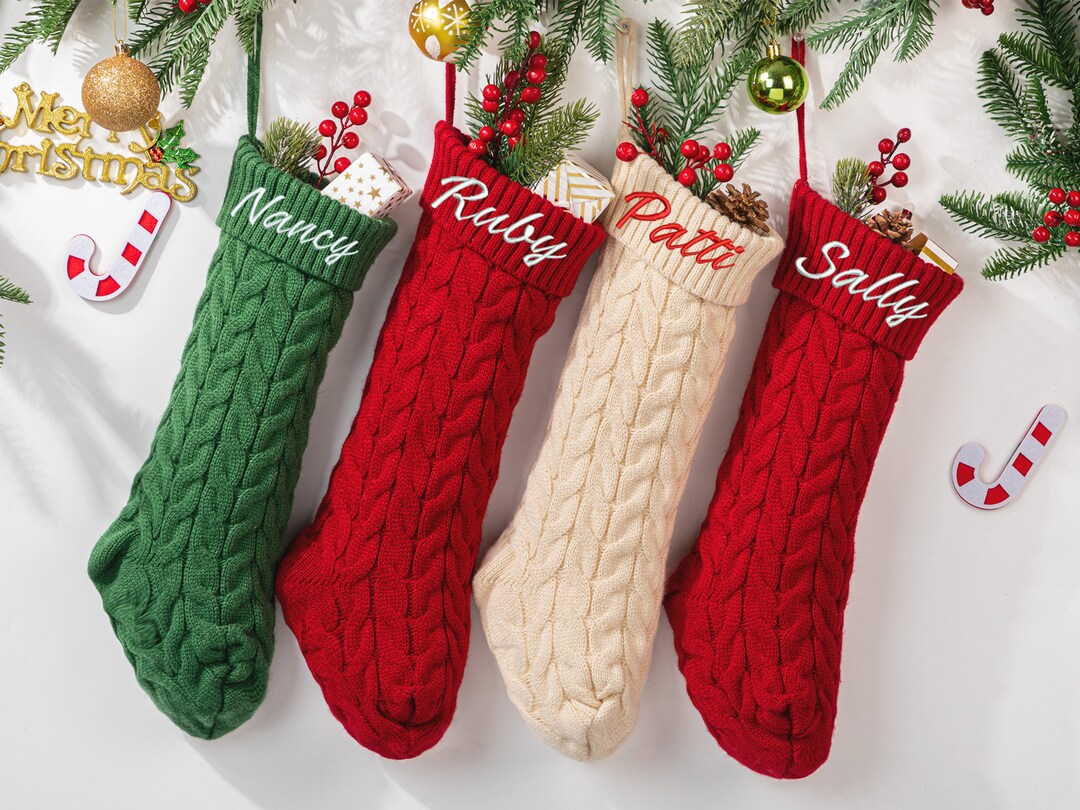 Botte de Noël brodée au prénom