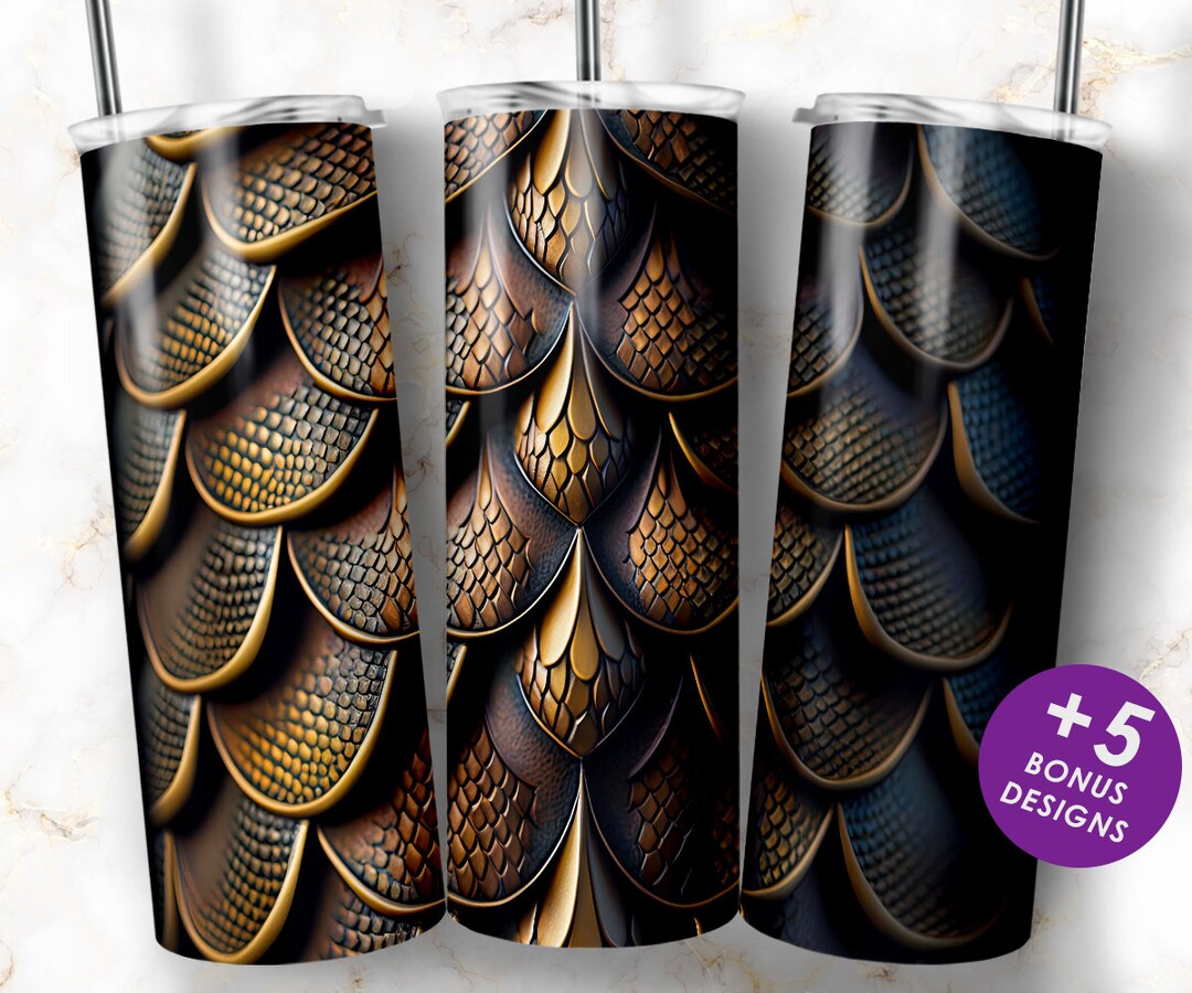 Dragon Scales Tumbler 20 Oz Skinny Sublimation Etsy