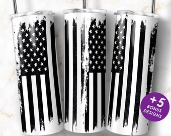 20oz Skinny Tumbler Sublimation Designs American Flag for Straight and Tapered Tumbler PNG File Digital Download