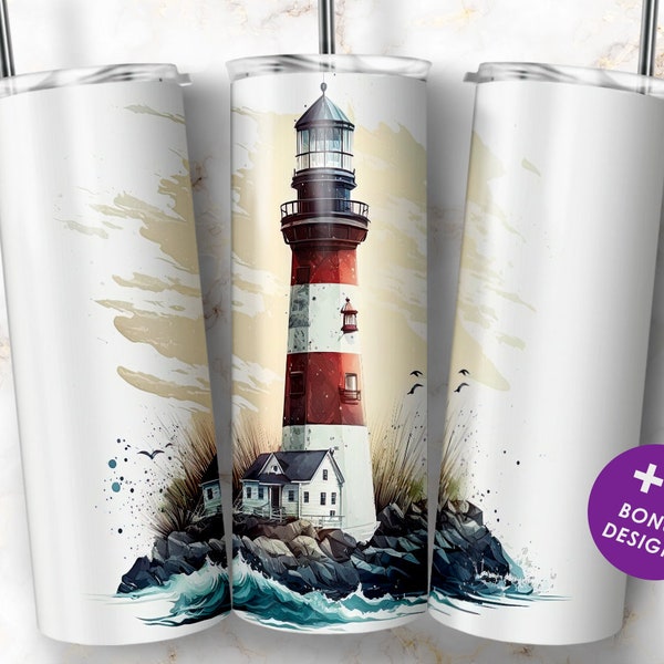 Nautical Tumbler Wrap Design, 20 oz Skinny Tumbler Sublimation PNG Digital File