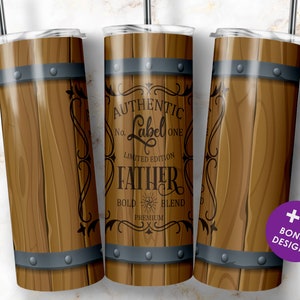 Dad Sublimation Tumbler,  Wood Barrel 20 oz Tumbler Template, Digital Download File