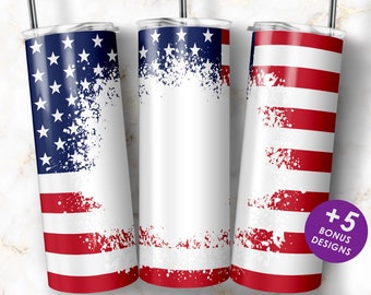 American flag Tumbler Design, us flag 20 oz Skinny Tumbler Wrap, patriotic 20 oz Skinny sublimation Tumbler, Digital Download File