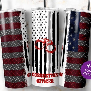 Correctional Officer tumbler 20 oz Skinny Tumbler Wrap Digital Download PNG Sublimation Designs