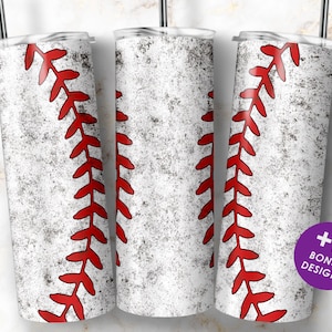 20 oz Skinny Tumbler Wrap, Baseball Tumbler Design, Sublimation Tumbler, Digital Download