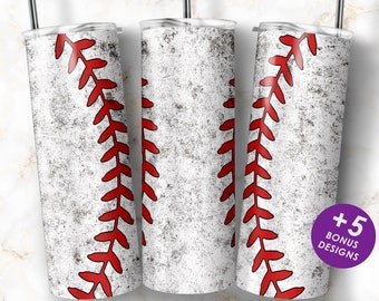 20 oz Skinny Tumbler Wrap, Baseball Tumbler Design, Sublimation Tumbler, Digital Download