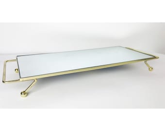 Gold-colored coaster Hollywood Regency elegance - Tray hollywood regency - Mirror hollywood regency art deco