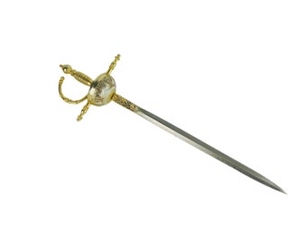 Vintage brass (colored) metal letter opener - Toledo sword - Toledo Spain 1970s TOLEDO sword letter opener Spanish vintage letter opener
