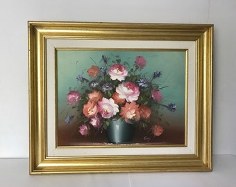 ヴィンテージ XL 原画 画家 Deyaz/a- 静物画 フルーツ ゴールデン木製