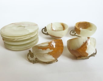 ヴィンテージオニックス　カップ＆ソーサーセット　オニキス置物 ヴィンテージオニックス カップ＆ソーサーセット オニキス置物