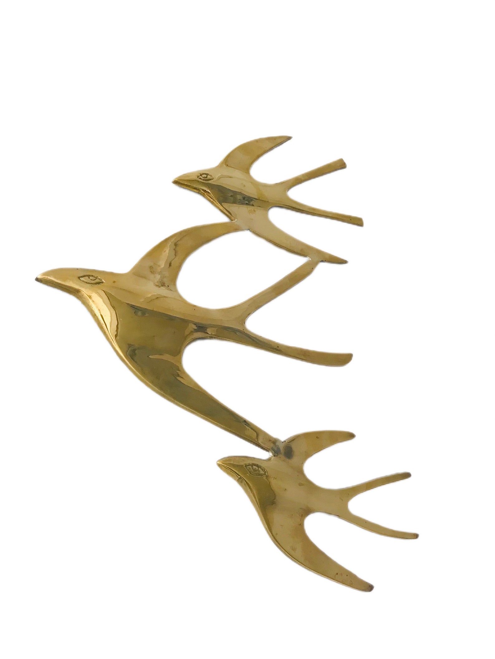 Vintage Brass Birds Wall Decoration Handmade - Brass Bird Statue - Art