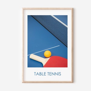 Ping Pong Wall Art | Table Tennis Poster for Teen Bedroom | Boy Room Sport Decor | Ping Pong Paddle Print | Game Room Tennis Lover Gift