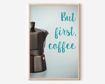 Modern Coffee Art, Espresso Poster, Cafe Decoration, Printable Wall Art (Digital Download)