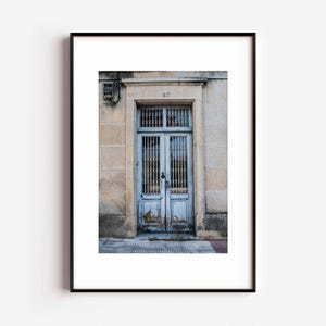 Spanish Blue Door Photography Print: Mediterranean Architecture, Digital Download)