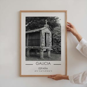 Galizien Foto Poster, Spanien Stadt Karte Druck, Galizien Spanien Reise Poster Download, Digitaler Download, Moderne Wanddekoration, Morriña Wandkunst