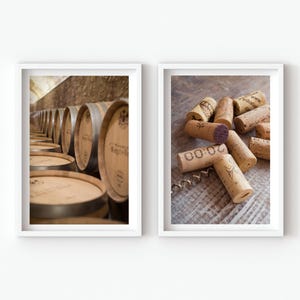 Wine Wall Art Prints – 2 Piece Digital Download, Wine Photography Poster Set, Dining Room Decor, Wine Lover Gift, Printable Gallery Wall