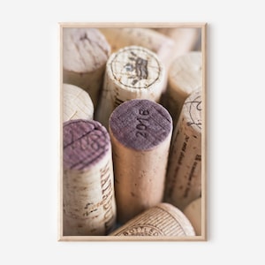 Wine Cork Art Print: Black and White Winery Wall Decor (Digital Download)