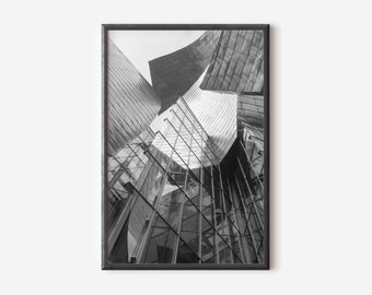 Architecture Print, Black and White Photography, Printable Art Architecture, Extra Large Wall Art, Urban Poster, Digital Download