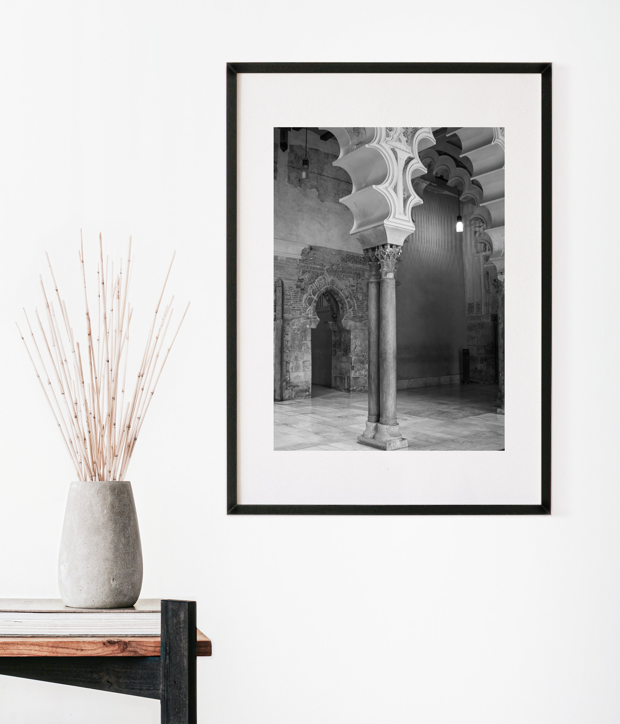 Arabic Architecture Print: Black and White Arches Photo (digital ...