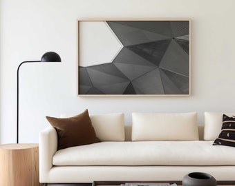 Black and White Architecture Photography Print: Modern Industrial Decor (Digital Download)