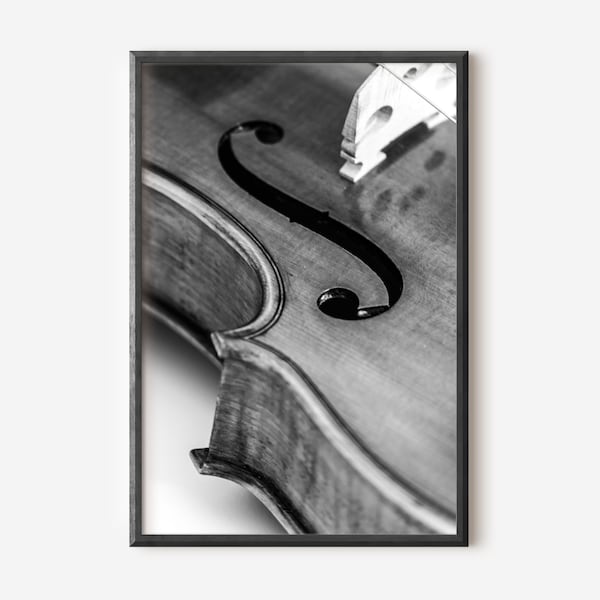 Violin print, Music Wall Art, Stringed Instrument, Violin Poster, Printable Wall Art, Black and White, Picture, Photography, Decor, Digital