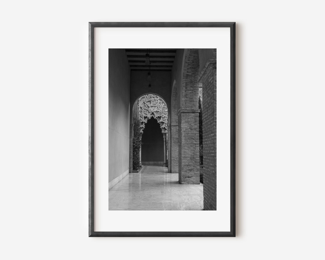 Black and White Architectural Wall Art Print, European Architecture