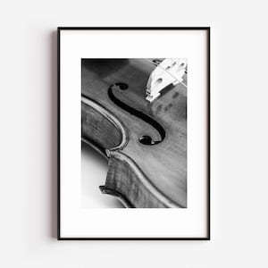 Violin Wall Art Printable, Black and White Music Photo, Instant Digital Download, Violin Poster, Music Print, Musical Instrument Photography
