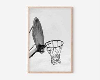 Basketkorgsfotografi: Väggkonst för sport i pojkrummet (digital nedladdning)
