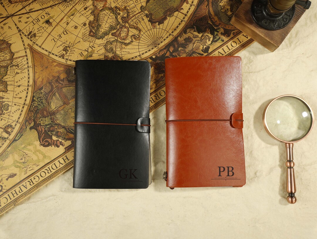 Personalized Travel Journal, Leather Journal, Engraved Pocket Handbook ...